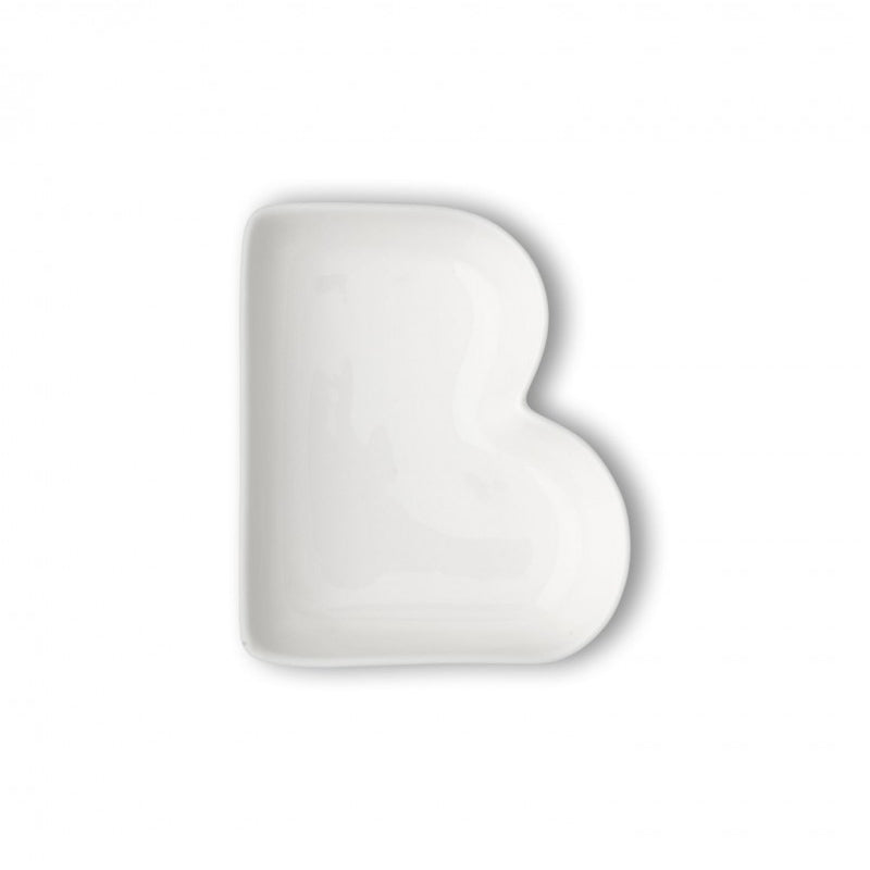 Ciotolina Lettera "B", in porcellana