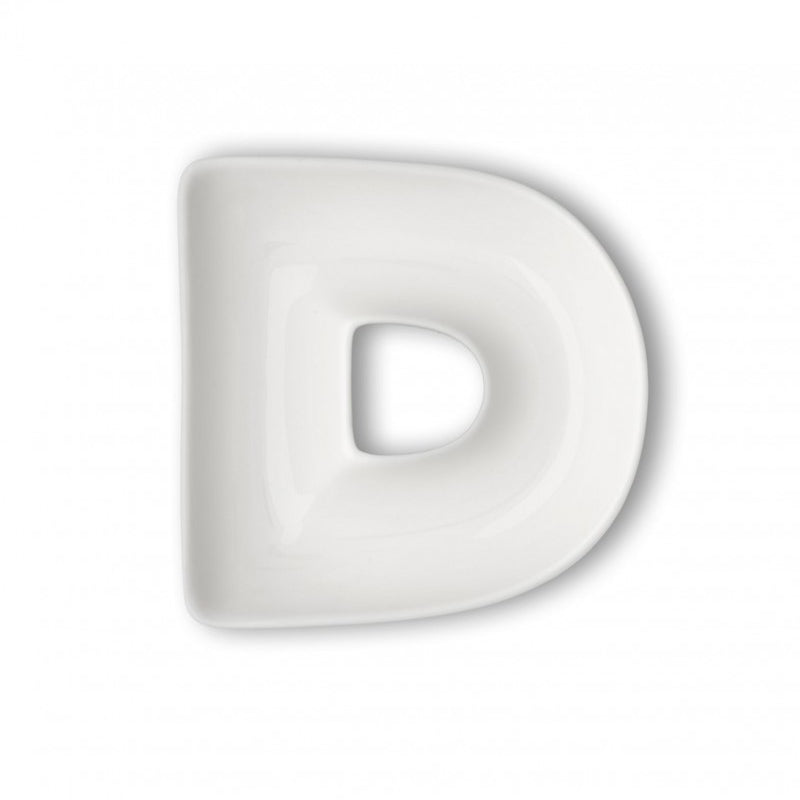 Ciotolina Lettera "D", in porcellana
