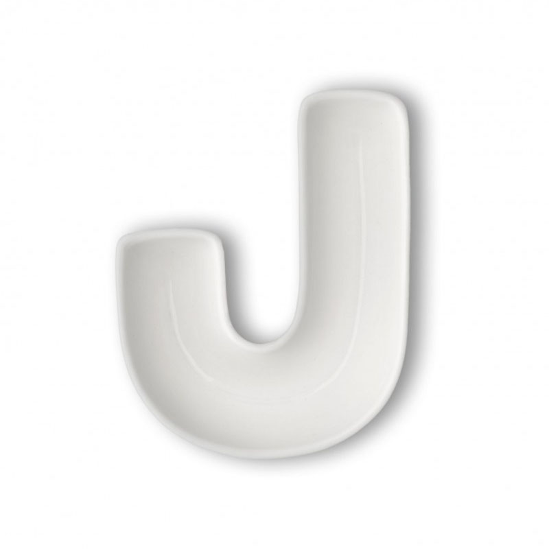 Ciotolina Lettera "J", in porcellana