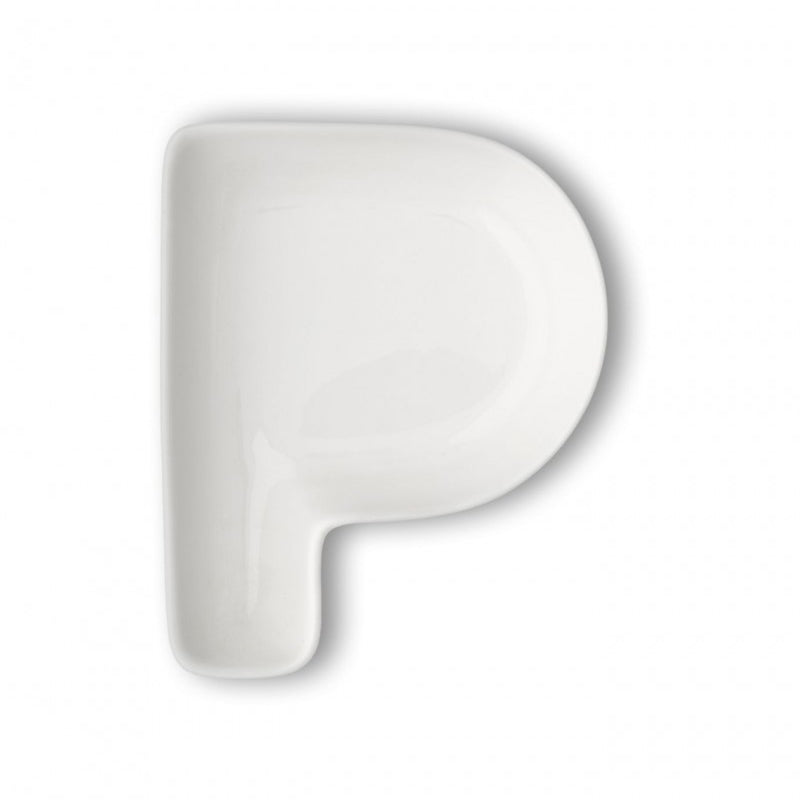 Ciotolina Lettera "P", in porcellana
