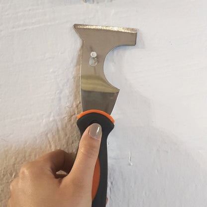 Spatola/Raschietto multiuso in acciaio con manico morbido