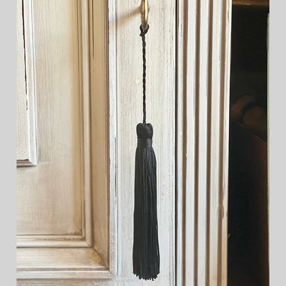 Nappa Piccola "Caresse Nera" Passamaneria Italiana - 10cm