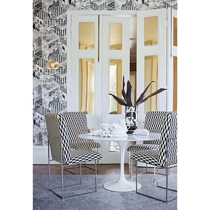 TESSUTO "Tile Jacquard Black & White" - The Contemporary - Cole & Son