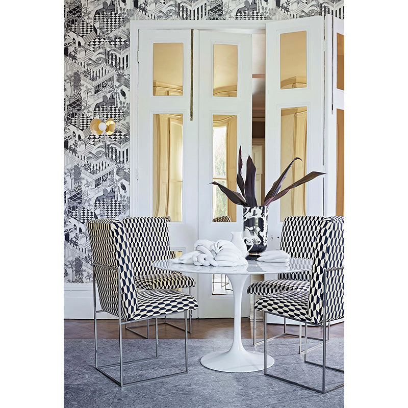 TESSUTO "Tile Jacquard Black & White" - The Contemporary - Cole & Son