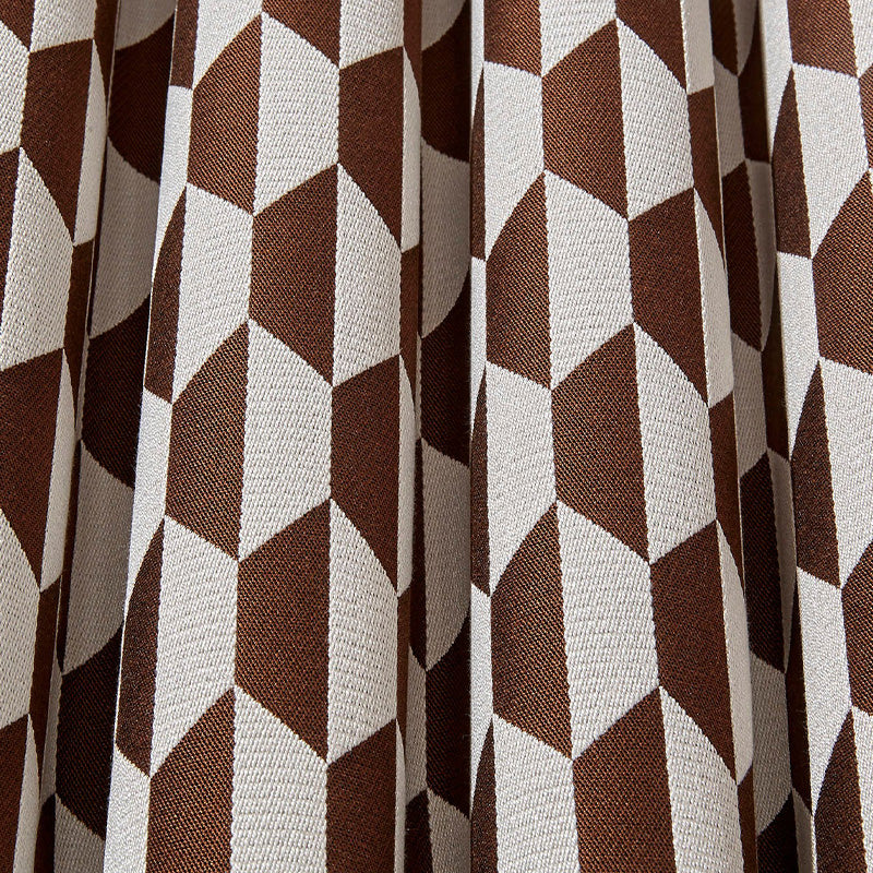 TESSUTO "Tile Jacquard Dark Ginger & Cream" - The Contemporary - Cole & Son