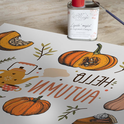 Imagen Transferible “AUTUNNO, PUMPKIN PIE” 28×40 cm