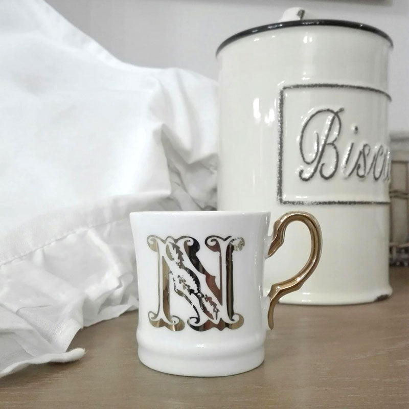 Tazzina "Letter Gold Moka - N", Livellara Milano