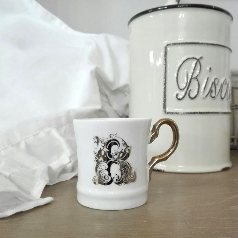 Tazzina "Letter Gold Moka - R", Livellara Milano