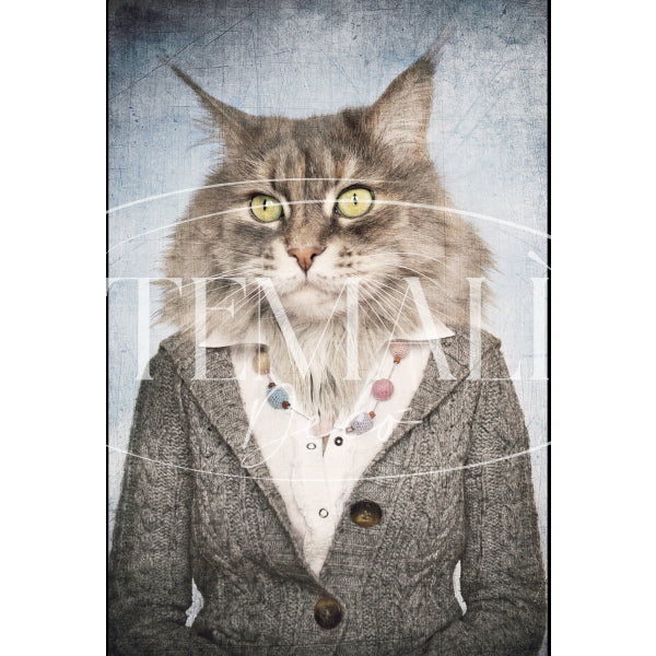 Dècoupage Fauna Pop - Gatto Raffinato