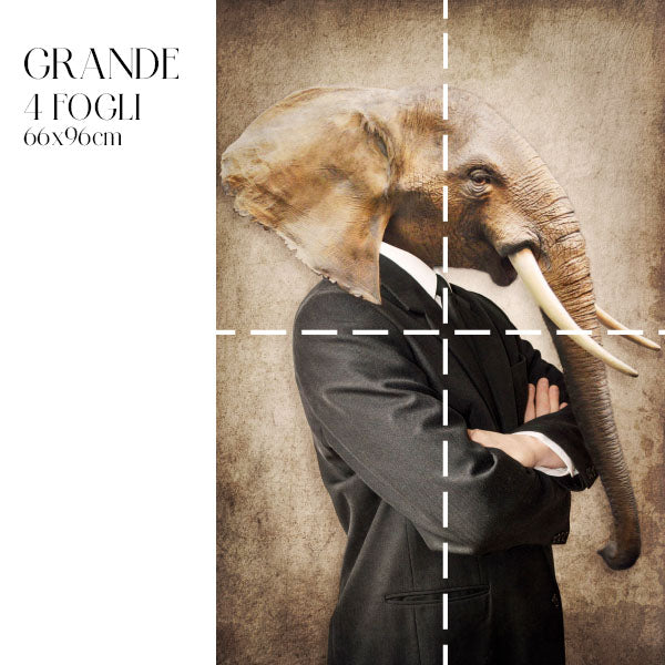 Dècoupage Fauna Pop - Elefante Cool