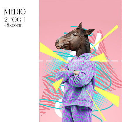 Dècoupage Fauna Pop - Pink Horse