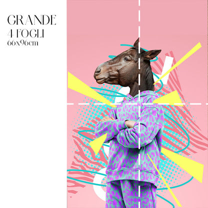 Dècoupage Fauna Pop - Pink Horse