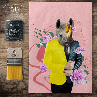 Dècoupage Fauna Pop - Pink Rhino