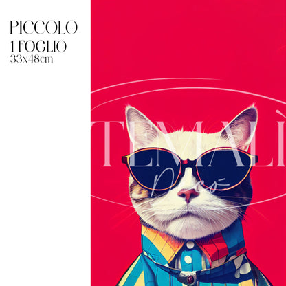 Dècoupage Fauna Pop - Red Cat