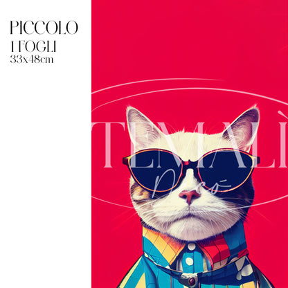 Dècoupage Fauna Pop - Red Cat