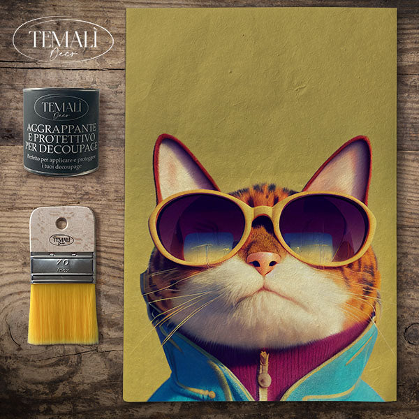 Dècoupage Fauna Pop - Gold Cat