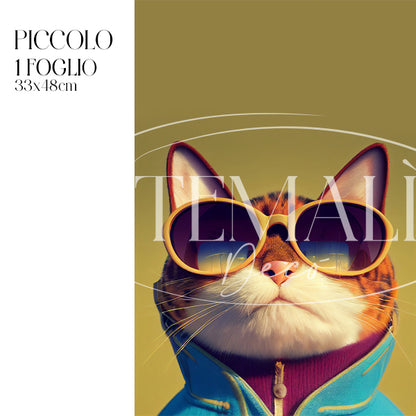 Dècoupage Fauna Pop - Gold Cat