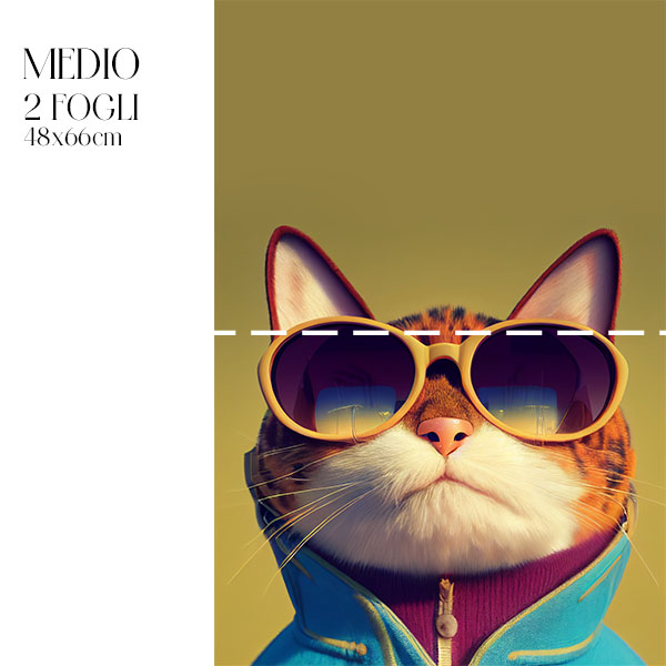 Dècoupage Fauna Pop - Gold Cat