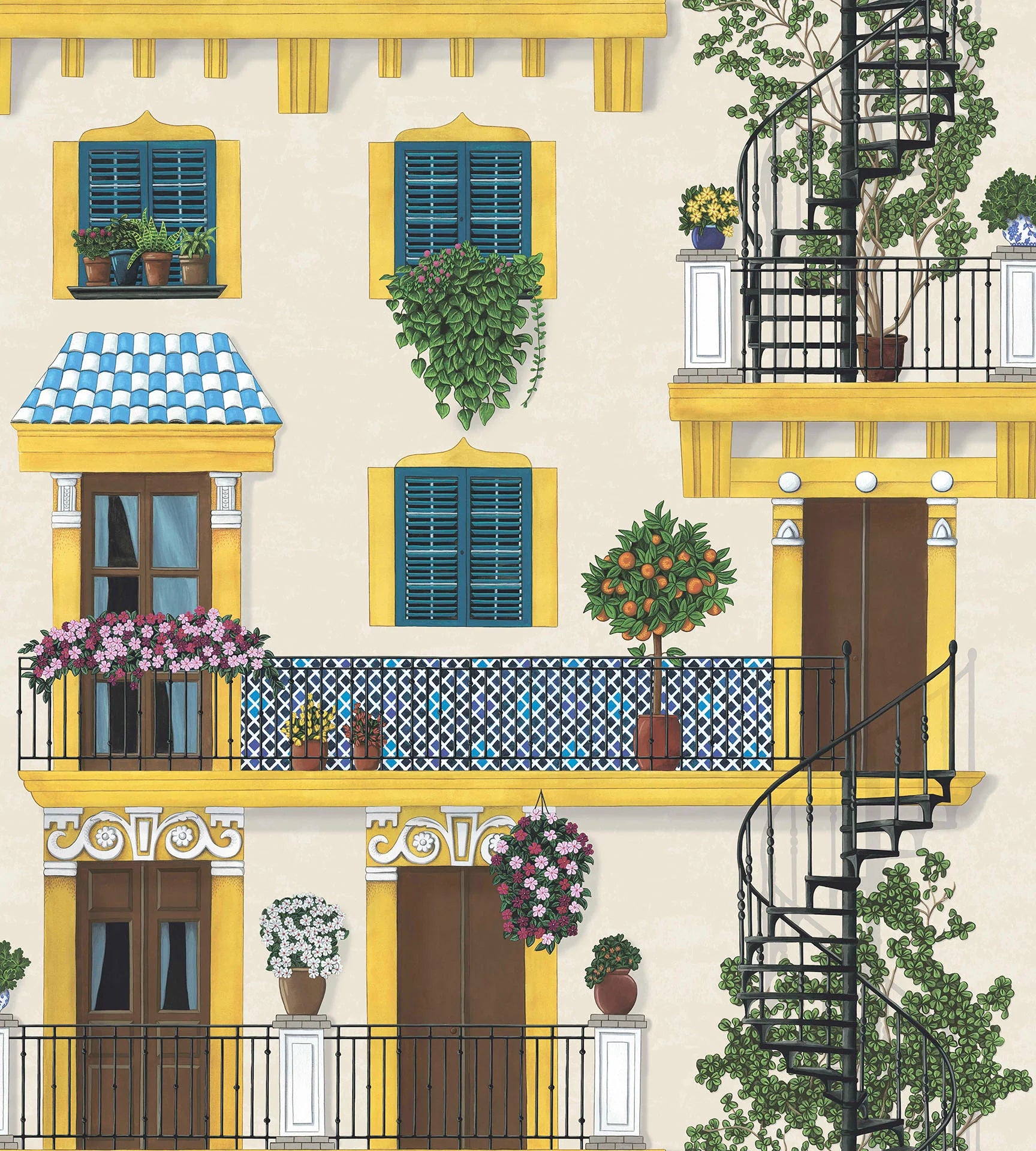 Carta da Parati "ALFARO GIALLO" | COLE & SON