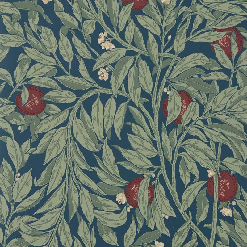 Carta da parati "Ancient Apple Blu" - Highgrove - SANDERSON