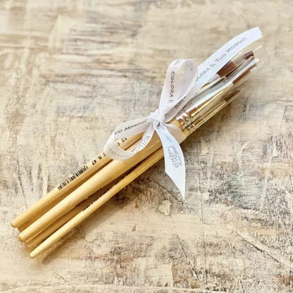 Set pennellini per decorazioni - Punta Piatta, 6 pezzi