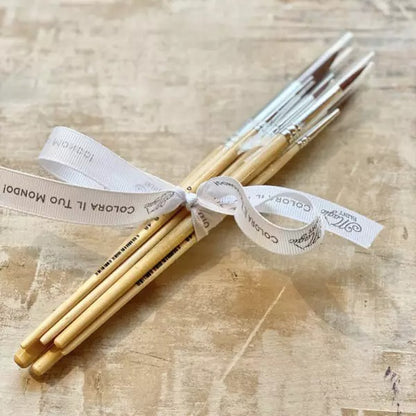 Set pennellini per decorazioni - Punta Tonda, 6 pezzi