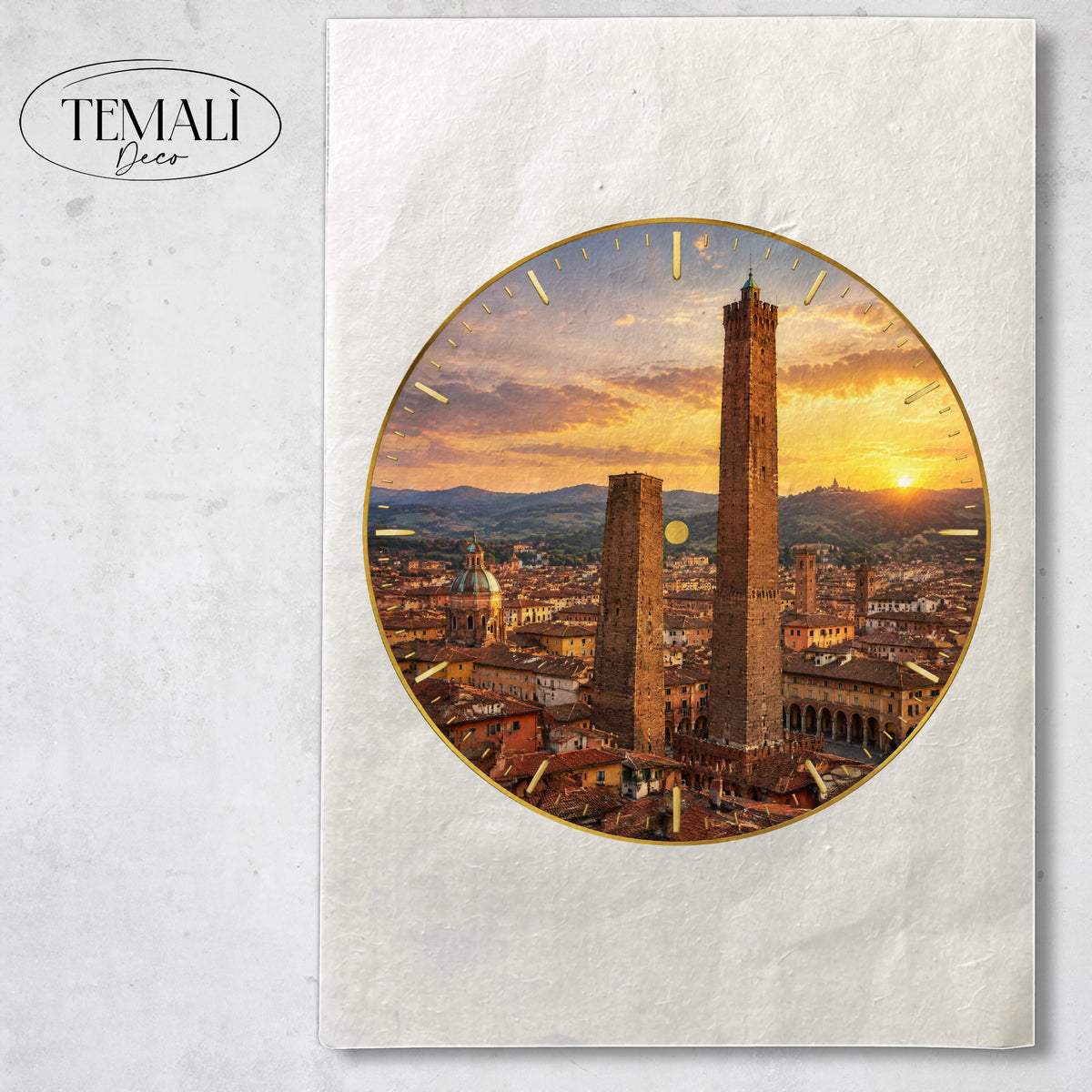 Dècoupage Orologi - Tramonto a Bologna