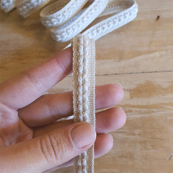 Bordo "Delicato Beige" Passamaneria Italiana - 1,2 cm