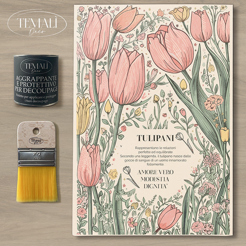 Dècoupage Botanical Vintage - Tulipano