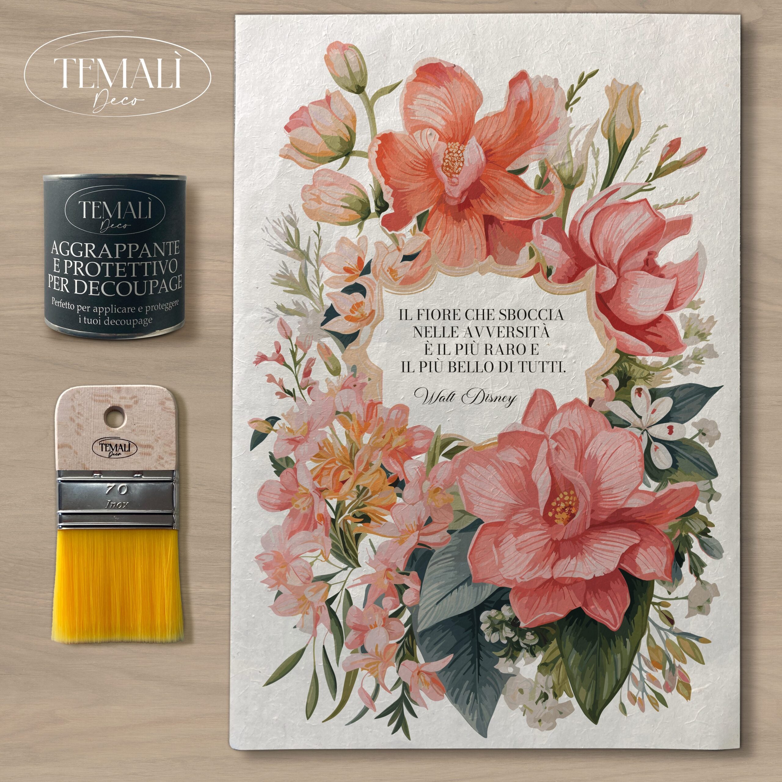 Dècoupage Botanical Vintage - Bouquet Colorato