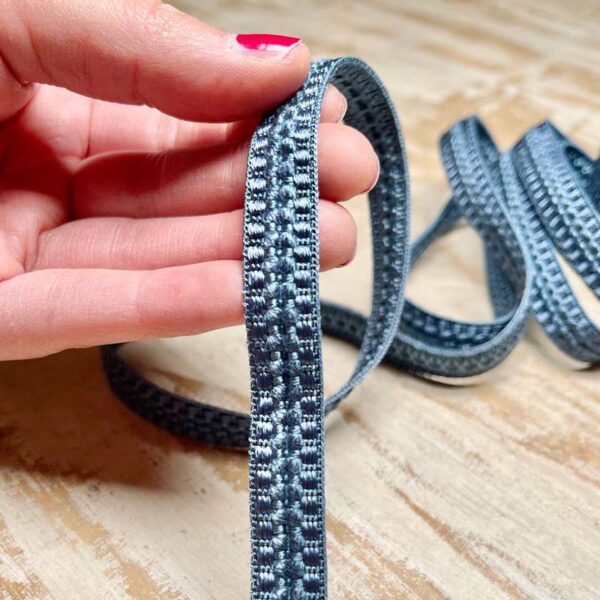 Bordo "Raffinato Turchese" Passamaneria Italiana - 1,2 cm