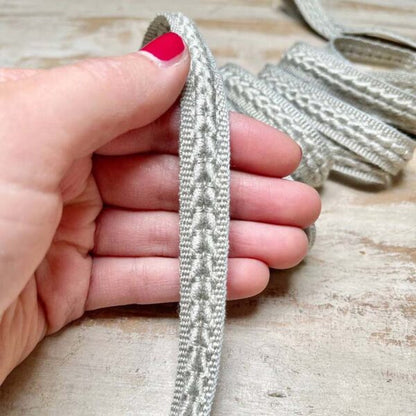 Bordo "Delicato Grigio" Passamaneria Italiana - 1,2 cm