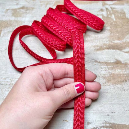 Bordo "Delicato Rosso" Passamaneria Italiana - 1,2 cm