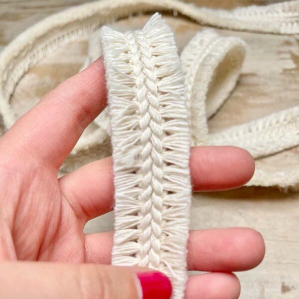 Bordo "Frange Naturale" Passamaneria Italiana - 2,5 cm