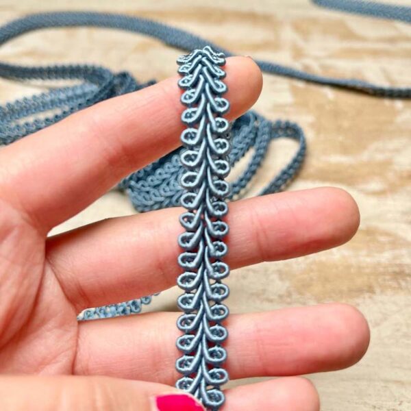 Bordo "Ricciolo Turchese" Passamaneria Italiana - 0,9 cm