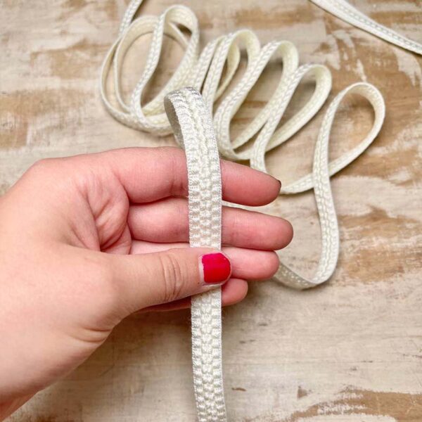 Bordo "Sinfonia Bianco" Passamaneria Italiana - 1,2 cm