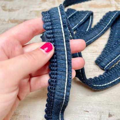 Bordo "Soffice Blu" Passamaneria Italiana - 1,2 cm