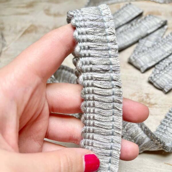 Bordo "Soffice Grigio" Passamaneria Italiana - 2,5 cm