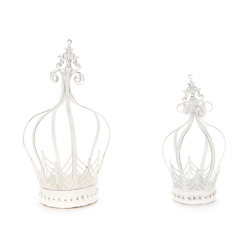 Set di Porta candele "Coroncine Linear", in metallo