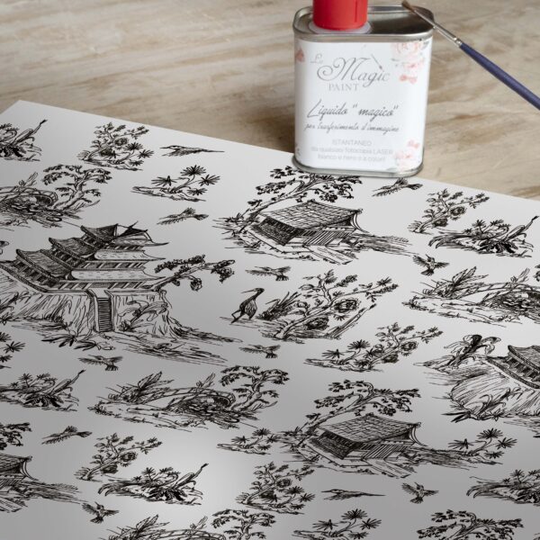 Stampa Trasferibile "TOILE DE JOUY, CHINOISERIE" 28x40 cm