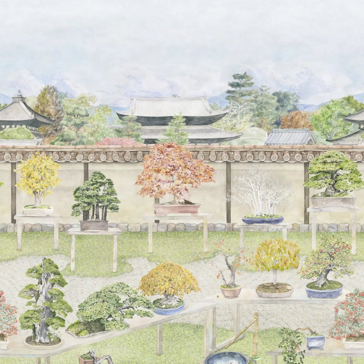 Carta da parati "Bonsai Garden verde" - YOKU | COLE&SON