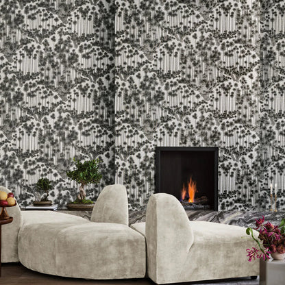 Carta da parati "Japanese Woods nero" - YOKU | COLE&SON