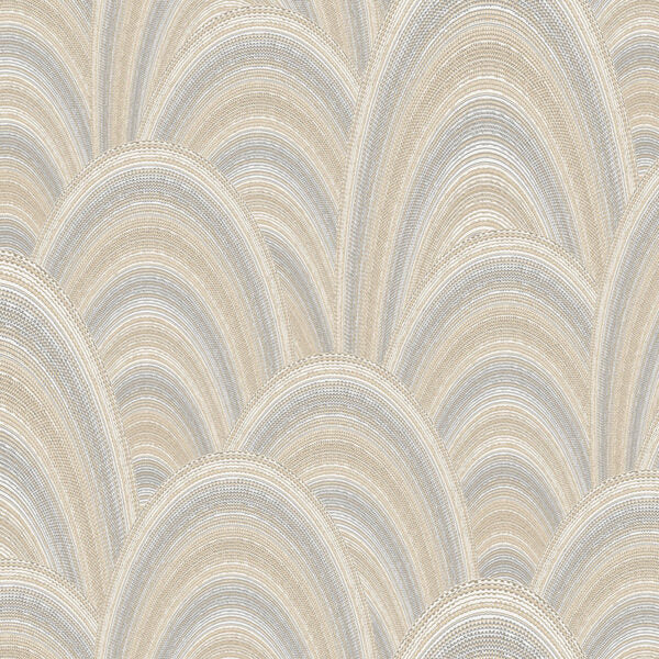 Tapete „Kreisförmige Harmonien Grau“, nach Meter oder Rolle