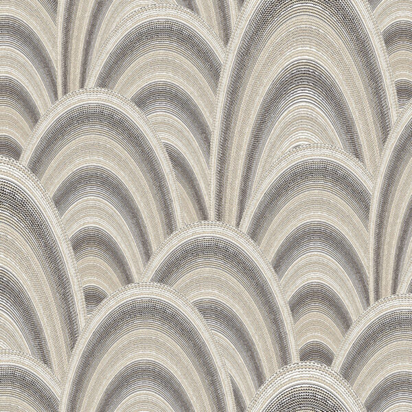 Tapete „Kreisförmige Harmonien Noir“, nach Meter oder Rolle