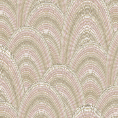 Tapete „Kreisförmige Harmonien Rosè“, nach Meter oder Rolle
