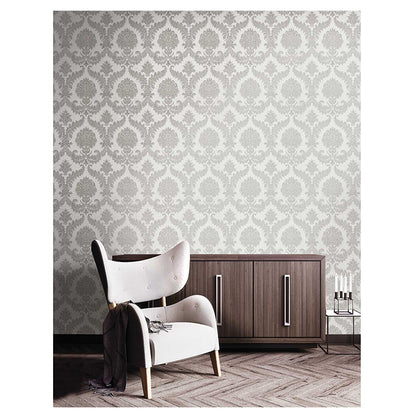 Tapete „Imperial – Silber“, nach Meter oder als Rolle