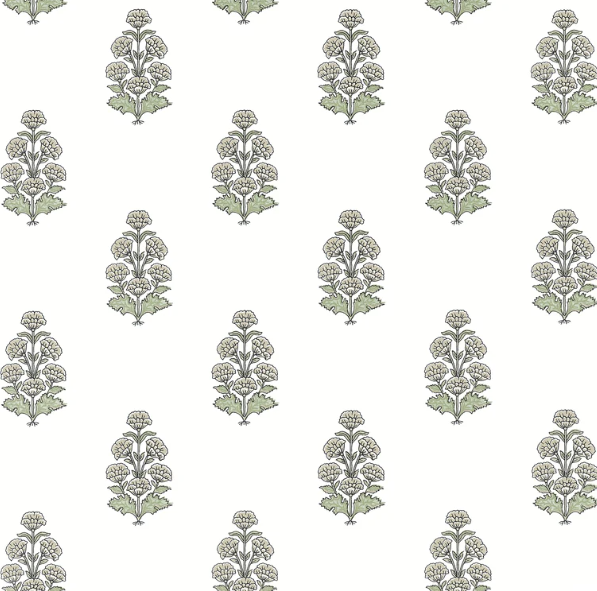 Papier peint « HERBE ADHÉSIVE AQUAMARINE » | HARLEQUIN
