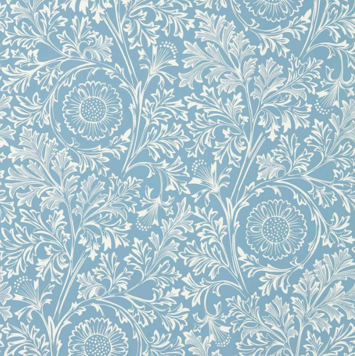 Carta da Parati "Chamomile Azzurra" MORRIS & CO. | THE HUNTINGTON