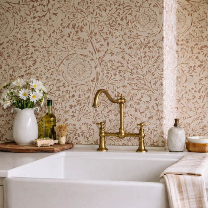 Papel pintado "YEW & ARIL SPEARMINT" Morris & Co. - Sanderson