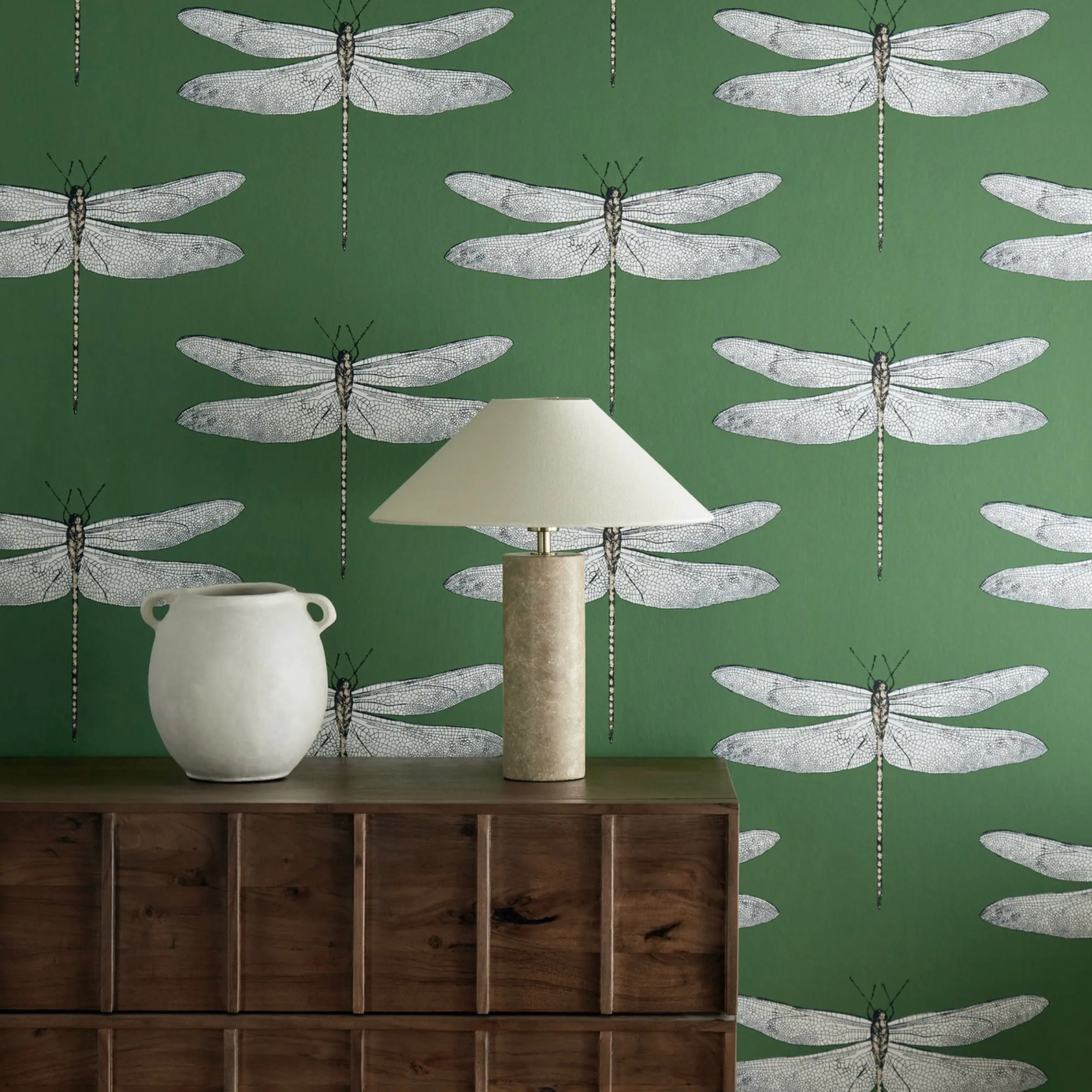 Carta da Parati “Demoiselle Verde” | HARLEQUIN